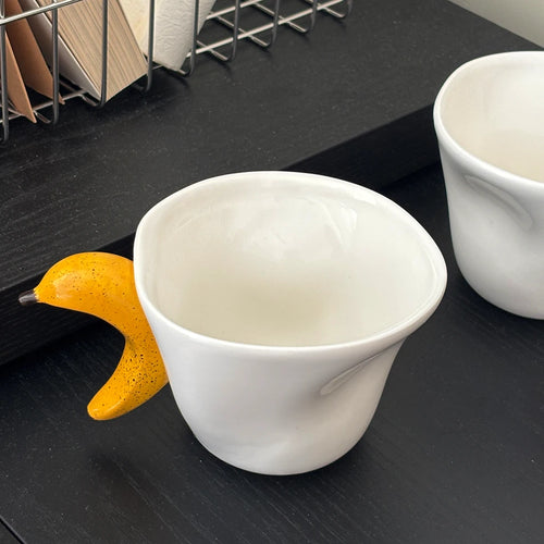 Banana Handle Ceramic Coffee Cup –  Ceramic Mug with Fun Design