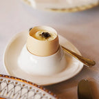 Ceramic Egg Holder – White Egg Cup with Saucer 