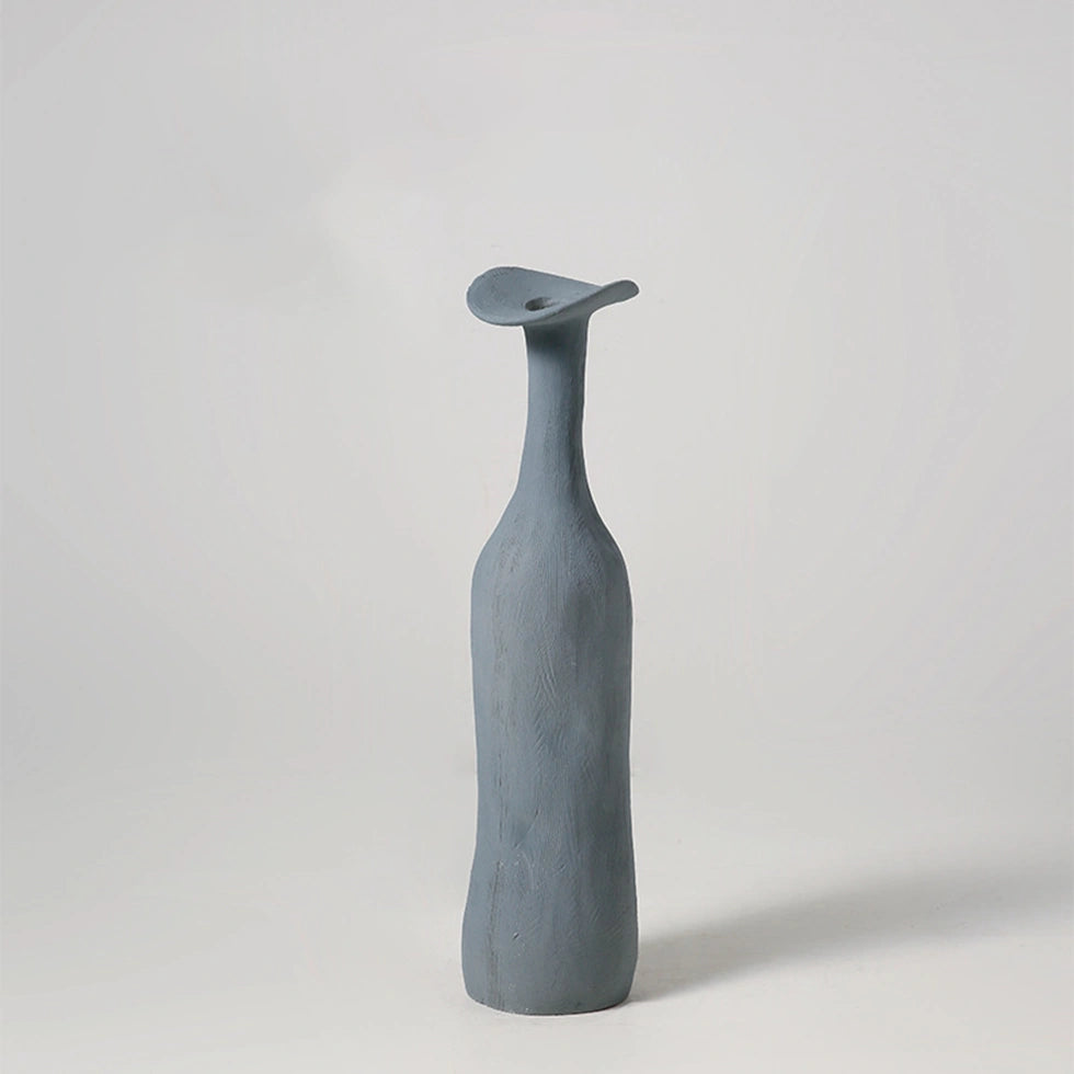 blue ceramic vase