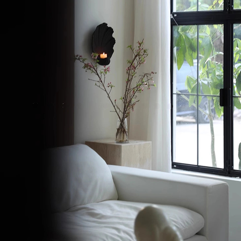 candle holders on the wall