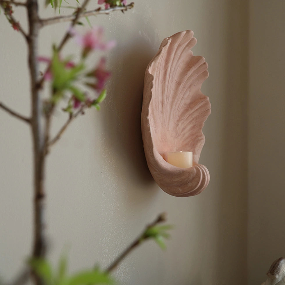 wall decor candle holders Pink candlestick