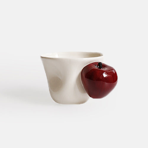 Creative Apple Handle Ceramic Mug- Ceramic Coffee Cup 350ml