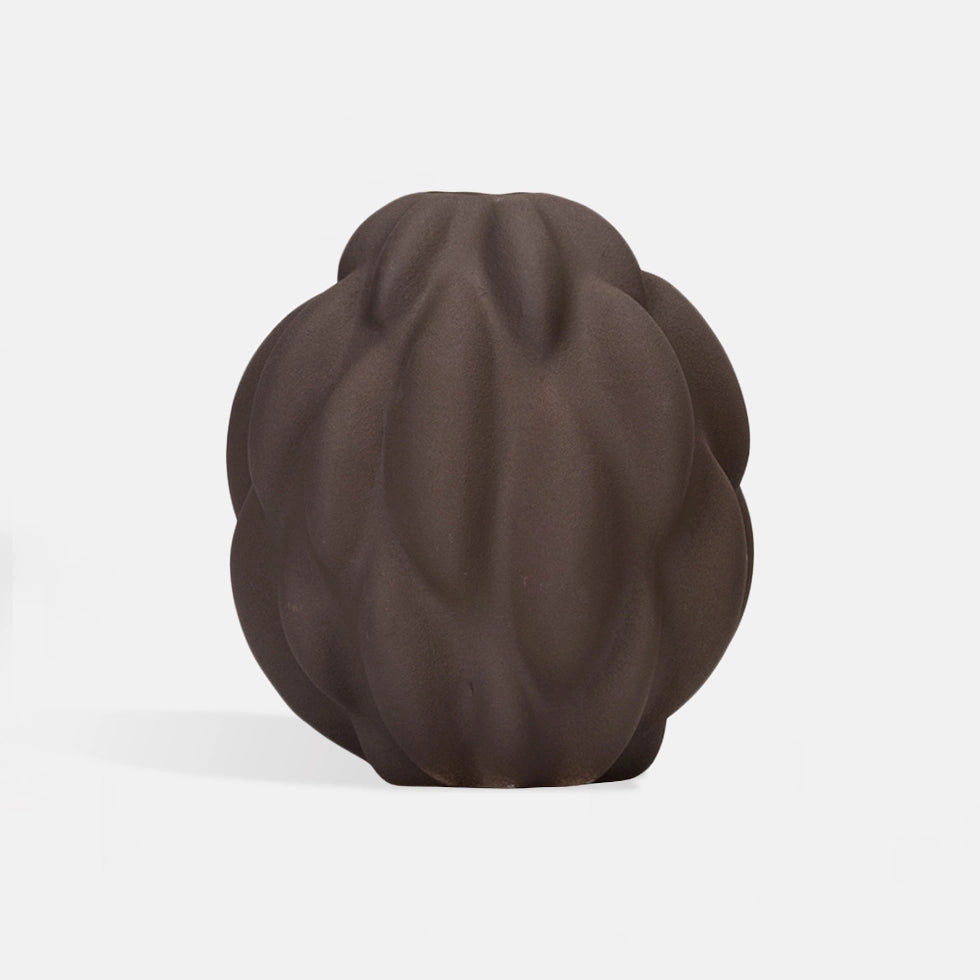 brown ceramic vase