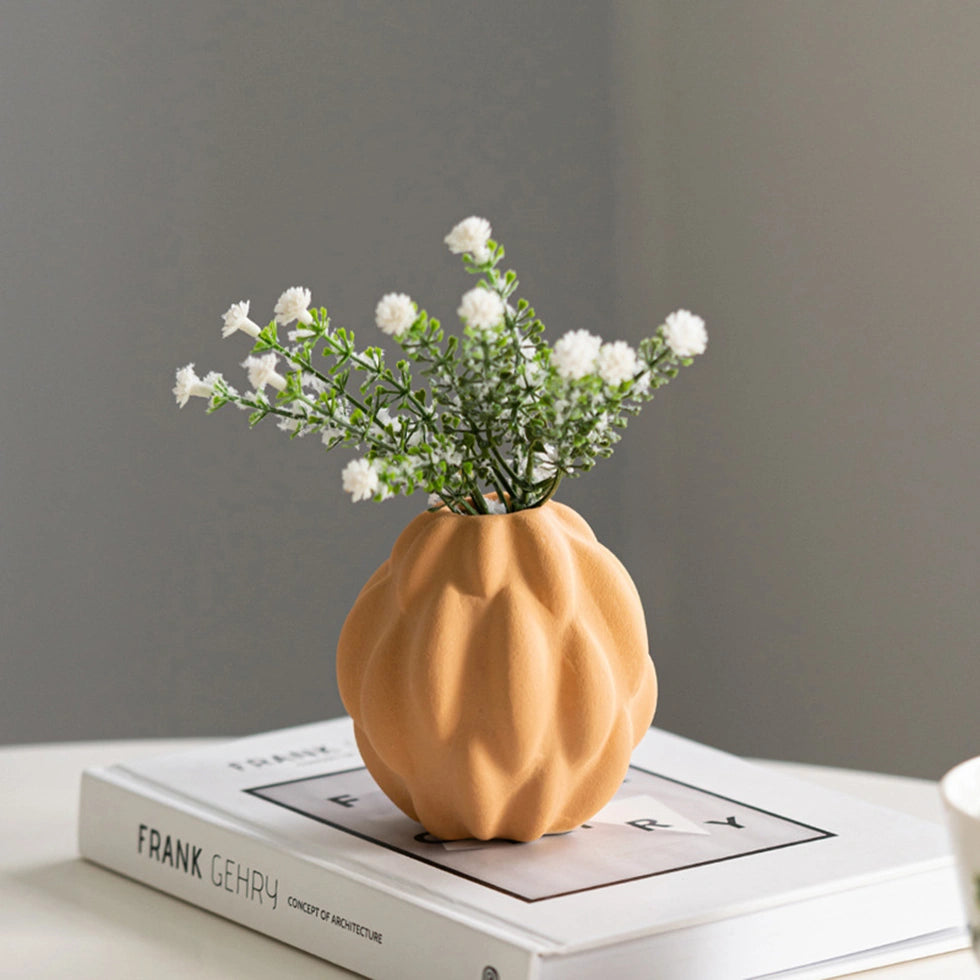 yellow ceramic bud vase​