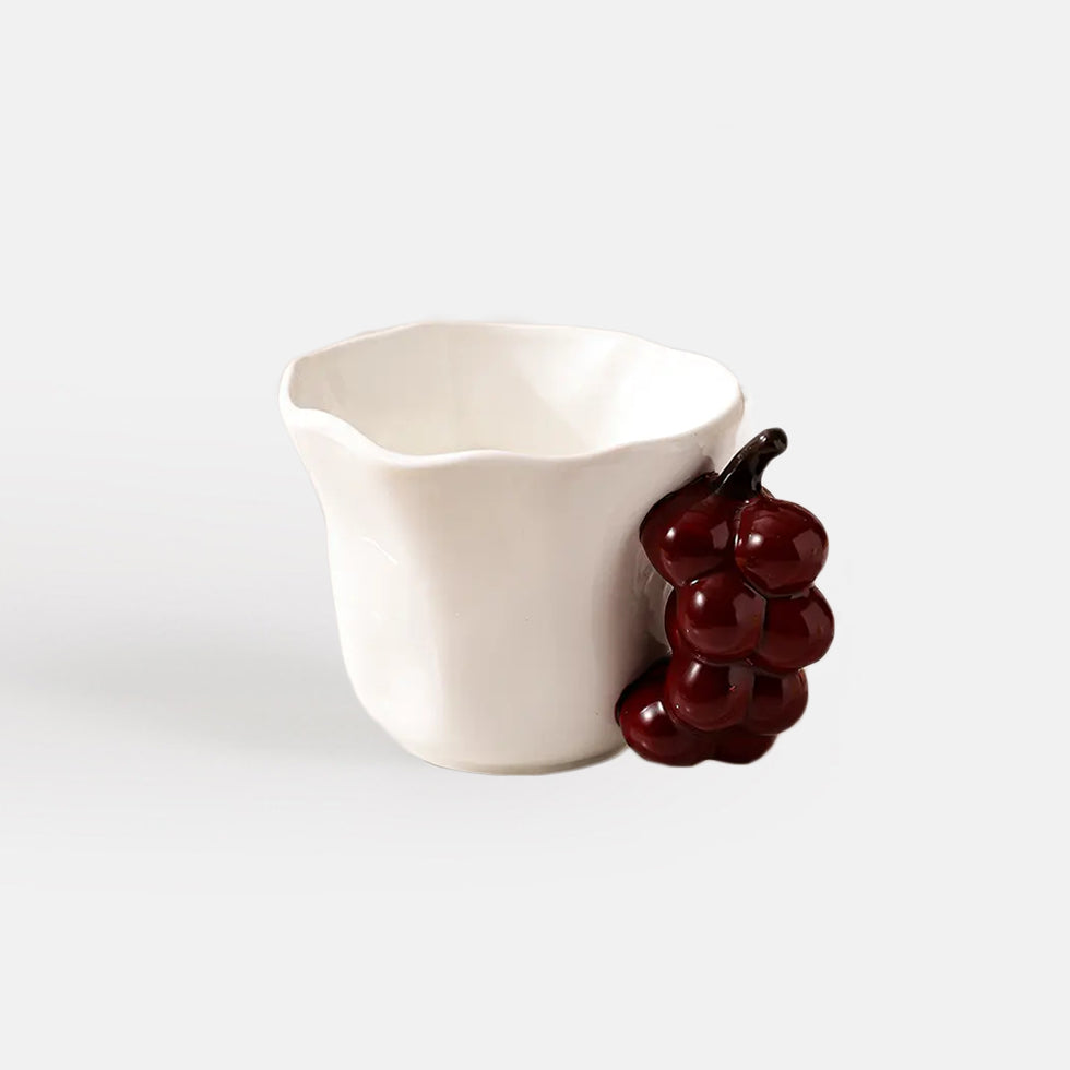 Grape Handle Ceramic Mug