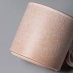Handmade Ceramic Mug with Double Loop Handle – 400ml Minimalist White Coffee Cup