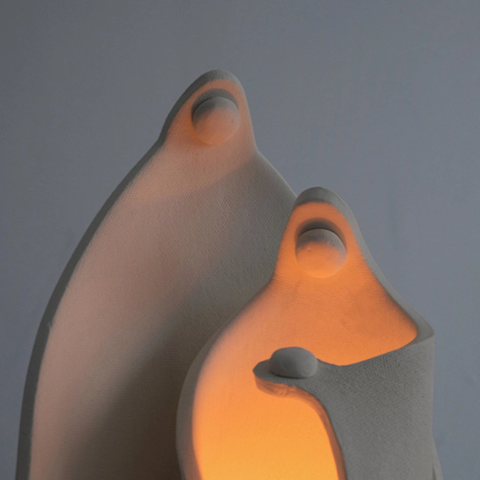 Handmade guardian family candle holder styled for cozy home décor