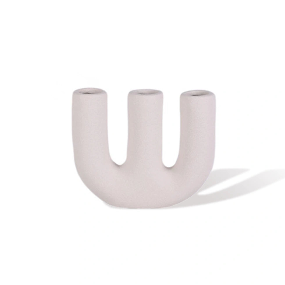 Small Light Gray Ceramic Vase