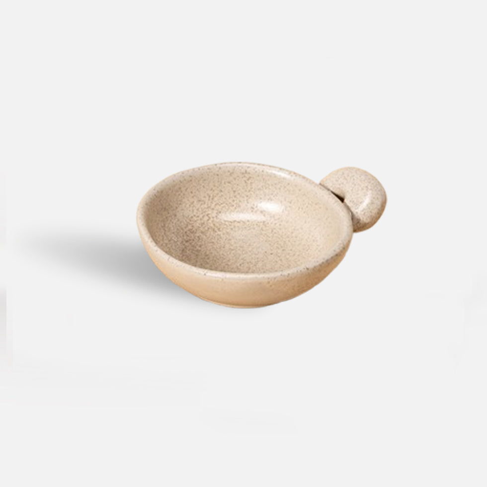 Minimalist Ceramic Bowl with Round Handle