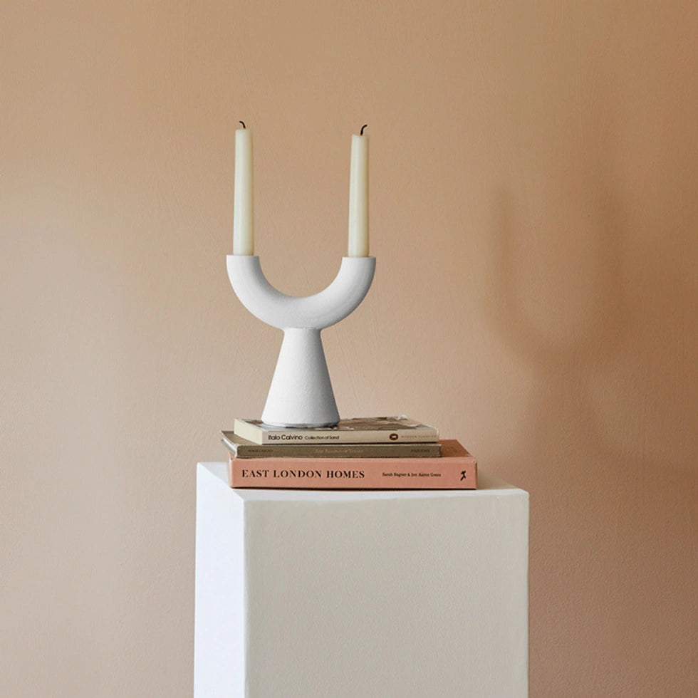 candle holders on the table