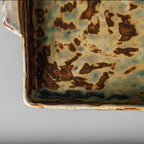 Rustic Glazed Rectangular Ceramic Plate 