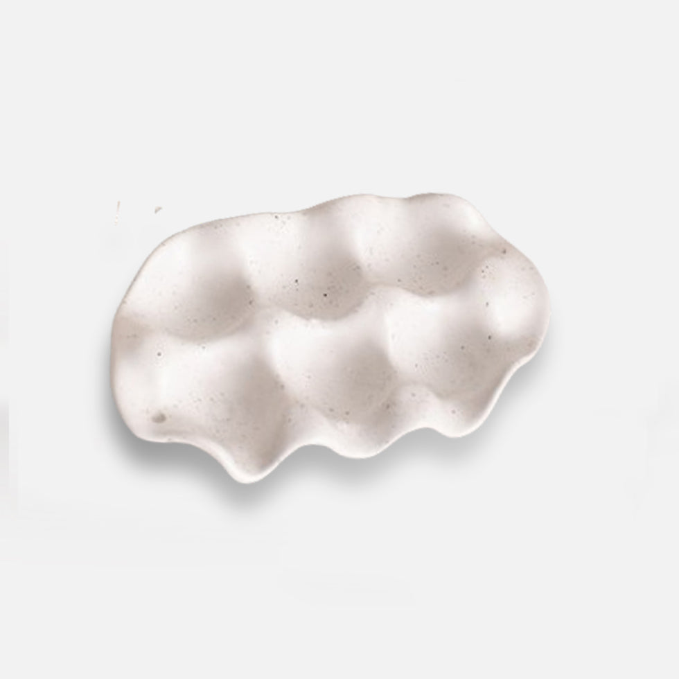 Speckled Ceramic Egg Tray – 6-Egg Ceramic Holder 