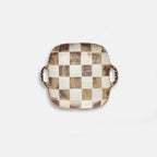 Square Handle Ceramic Plate  Vintage Decorative Ceramic Dishes