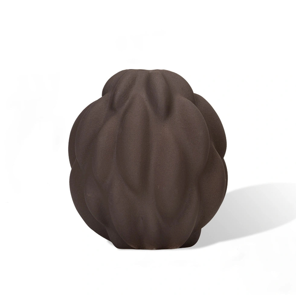 brown ceramic vase
