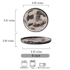 Vintage Brush-Stroke Ceramic Plate – Artistic Handcrafted Dining Dish