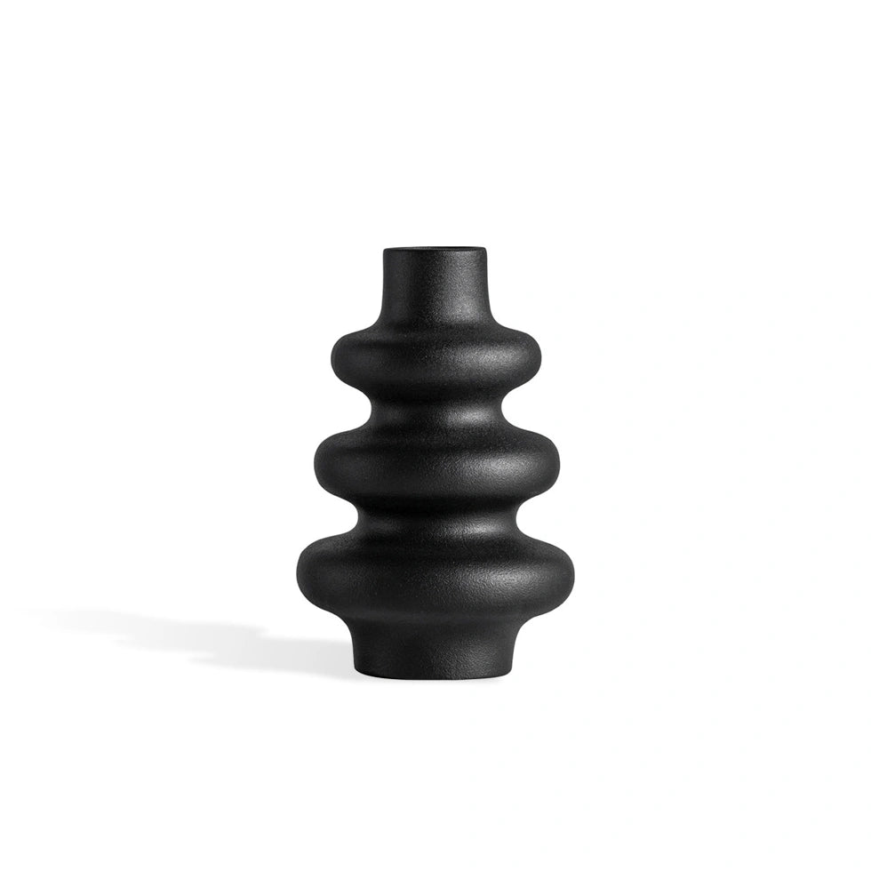 large ceramic vase black