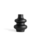 small ceramic vase black