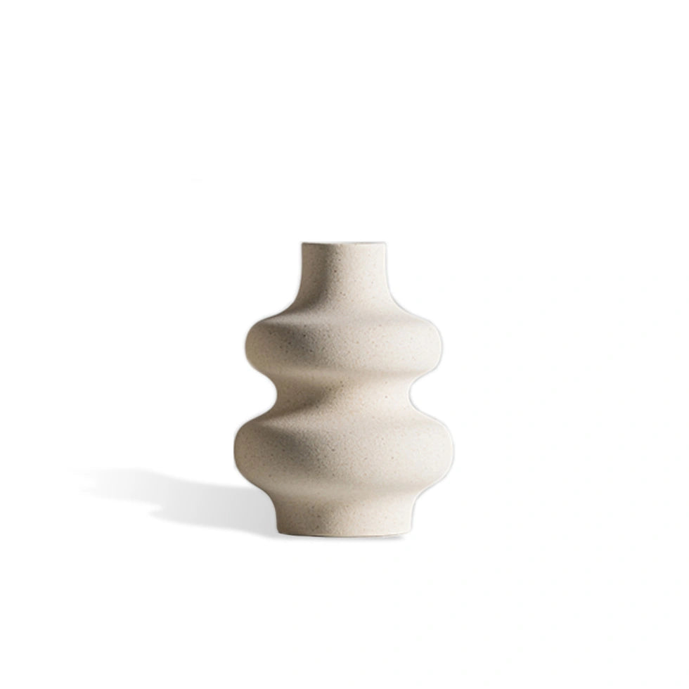 small ceramic vase white