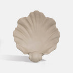 Front view of vintage resin shell candle holder